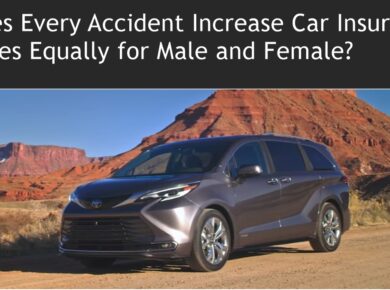 Does Every Accident Increase Car Insurance Rates Equally for Male and Female?