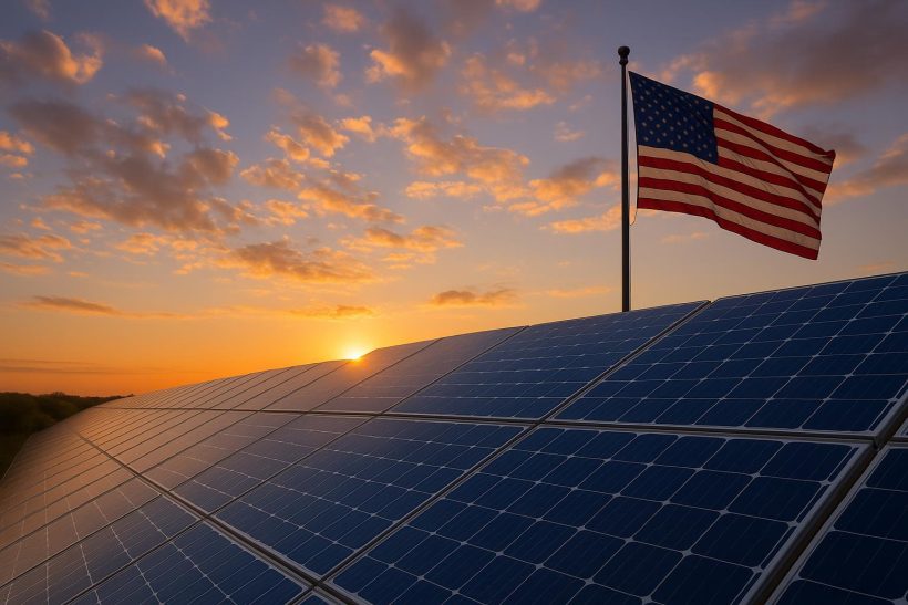 SolarGenix.AI headquarters with advanced solar technology representing Areg Aghayants' success