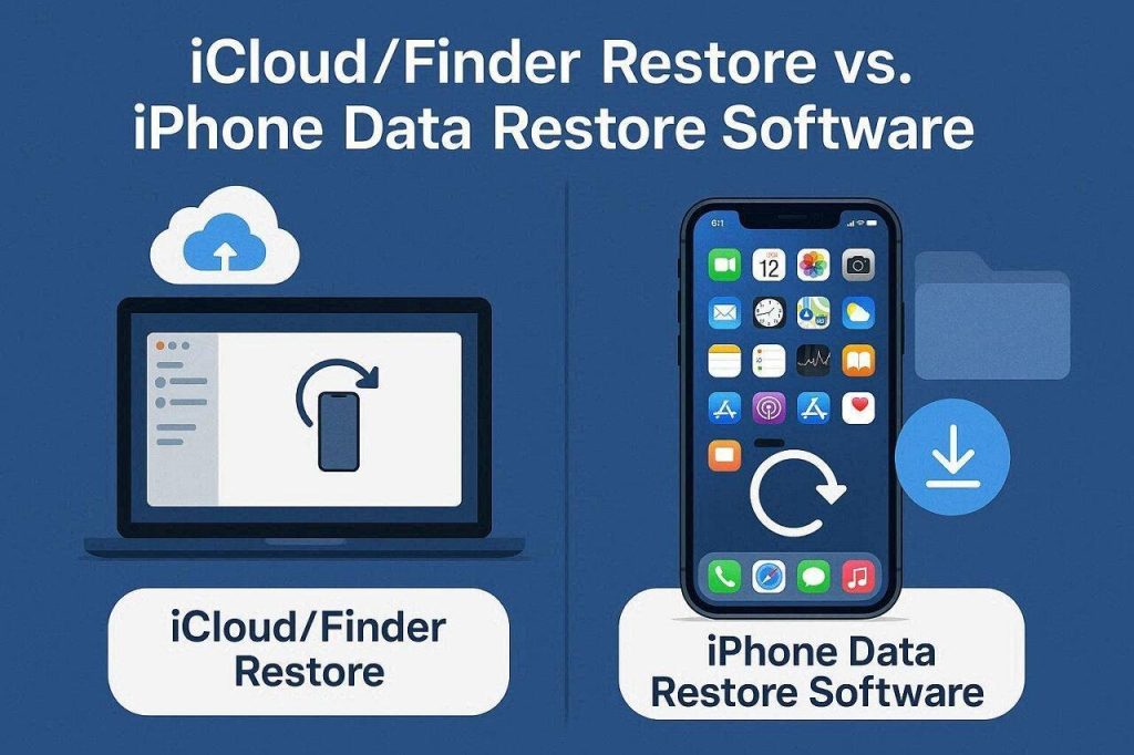 Image 1 of iPhone Recovery Options Compared: iCloud/Finder Restore vs. iPhone Data Restore Software