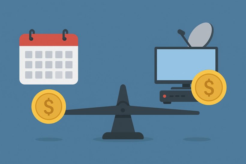 DTH recharge comparison chart highlighting monthly and long-term savings options