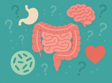 Illustration of gut-brain connection highlighting links between digestive health and overall wellness