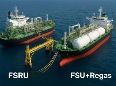 Floating storage regasification unit and floating storage unit at LNG terminal for energy projects