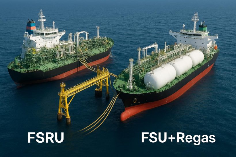 Floating storage regasification unit and floating storage unit at LNG terminal for energy projects