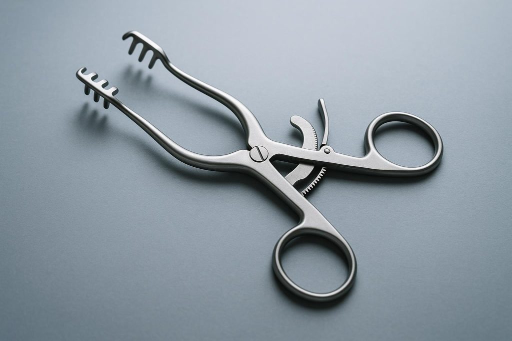 Close-up of Weitlaner retractor showcasing design features for enhanced surgical precision