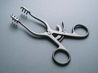 Close-up of Weitlaner retractor showcasing design features for enhanced surgical precision