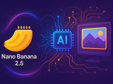 Futuristic AI-generated artwork showcasing Nano Banana 2.5 advanced image creation technology
